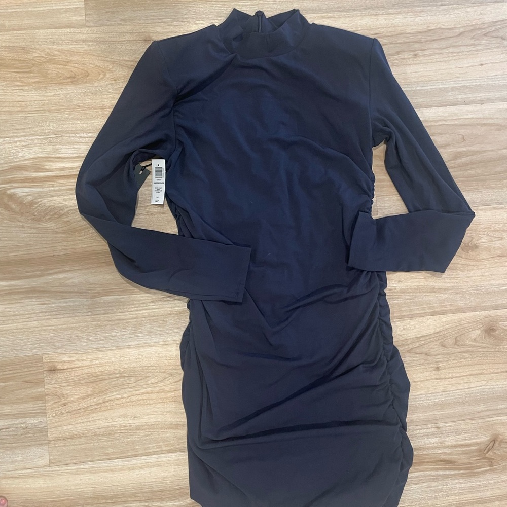 Babaton Navy Long Sleeve Dress